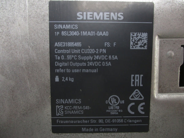 SIEMENS 6SL3040-1MA01-0AA0 24VDC 6.5A NSMP