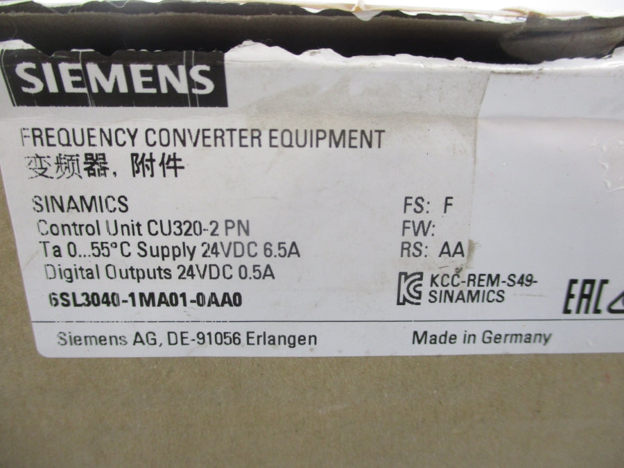 SIEMENS 6SL3040-1MA01-0AA0 24VDC 6.5A NSMP