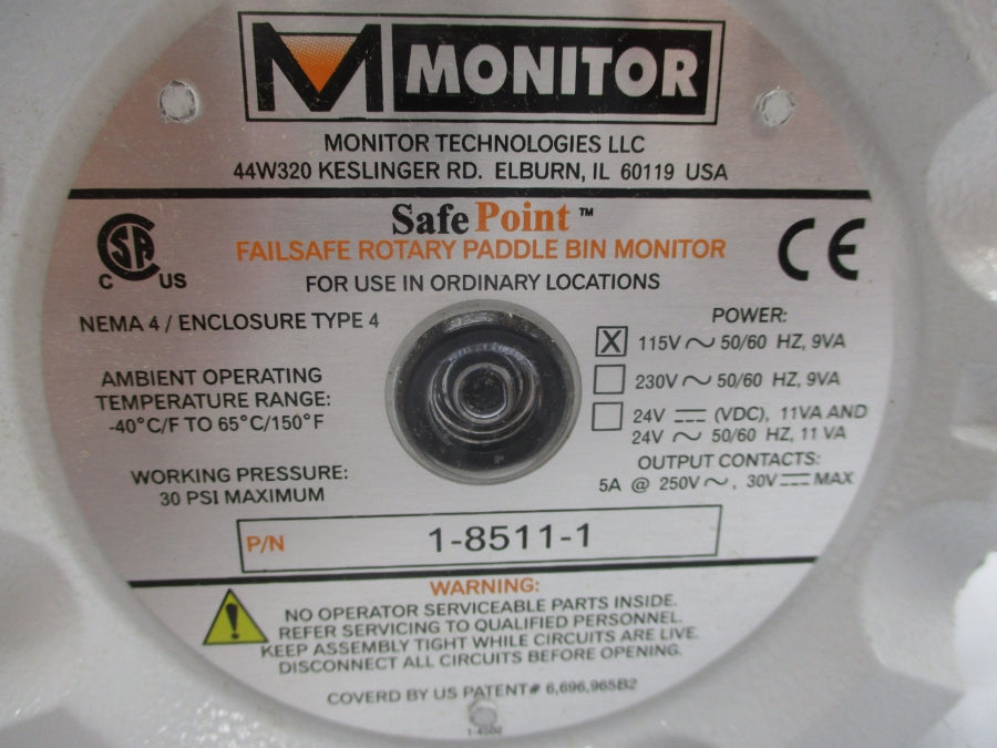MONITOR 1-8511-1 115V 5A 30PSI NSMP