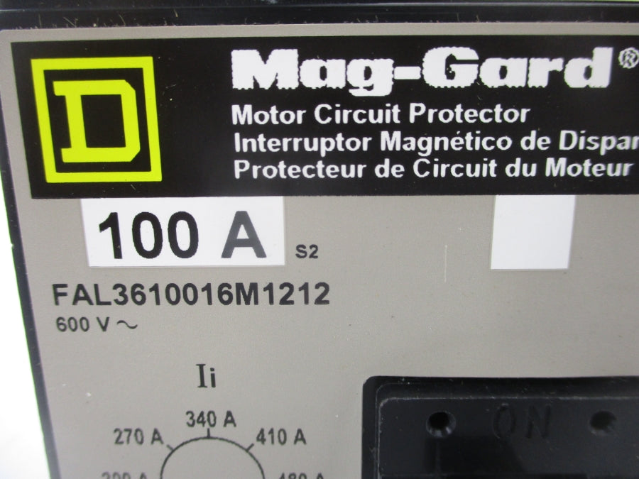 SQUARE D FAL3610016M1212 SER. 2 600V 100A NSMP