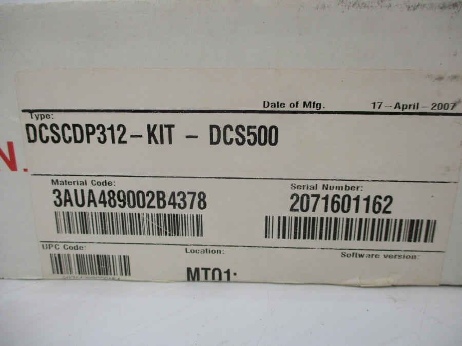 ABB DCSCDP312-KIT-DCS500 (AS PICTURED) NSMP