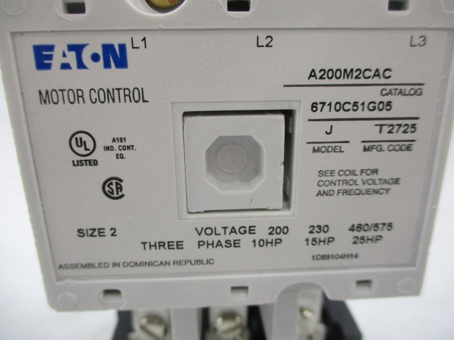 EATON A200M2CAC 6710C51G05 110/120V NSMP