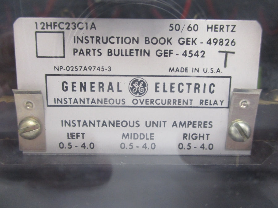 GENERAL ELECTRIC 12HFC23C1A 0.5-4.0A NSNP