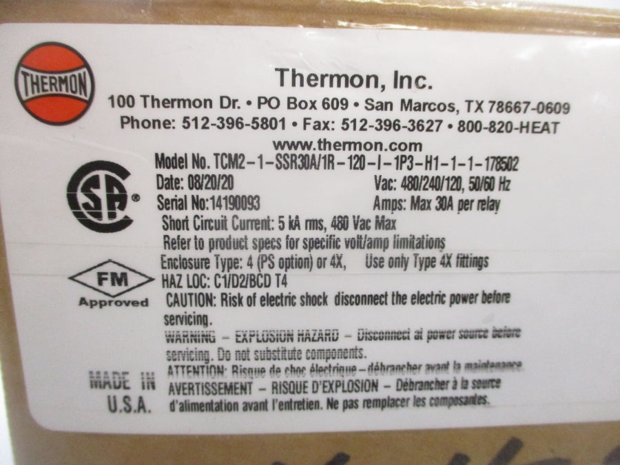 THERMON TCM2-1-SSR30A/1R-120-I-1P3-H1-1-1-175802 480VAC 30A NSMP