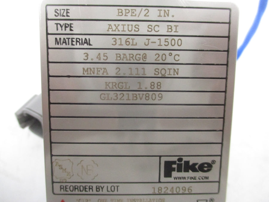 FIKE GL321BV809 24VAC/DC 2" NSMP