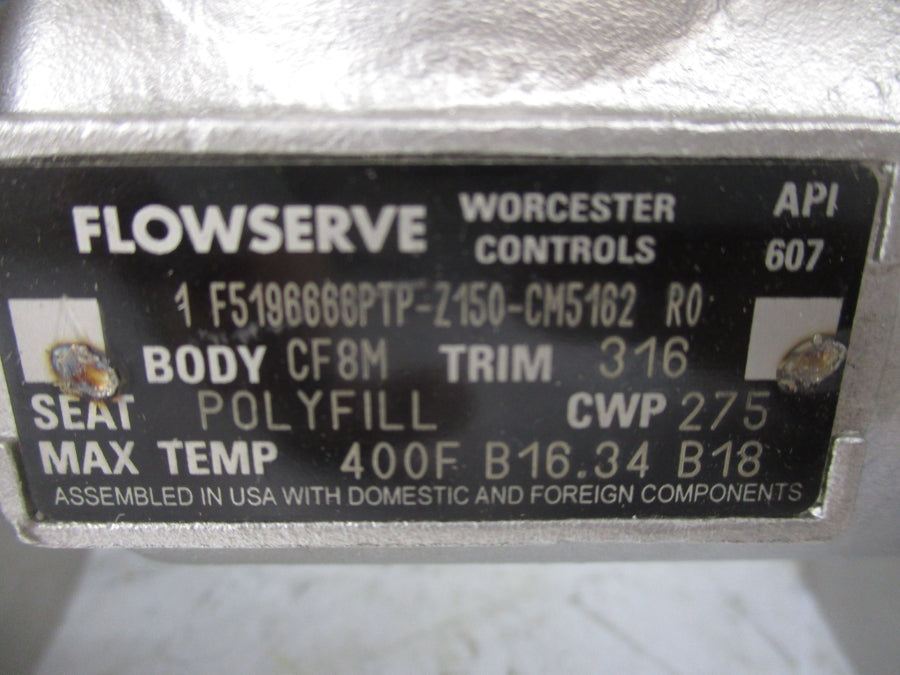 FLOWSERVE F5196666PTP-Z150-CM5162 R0 1" UNMP