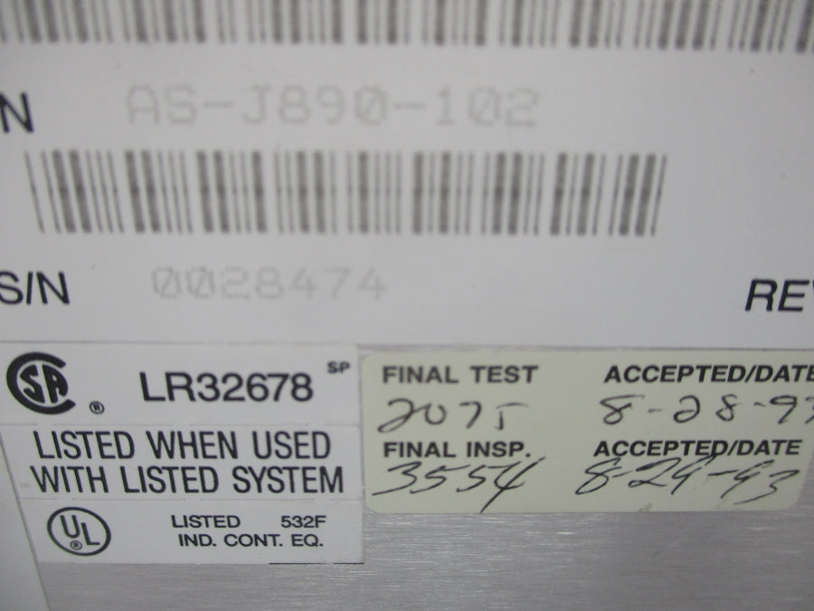 MODICON AS-J890-102 UNMP