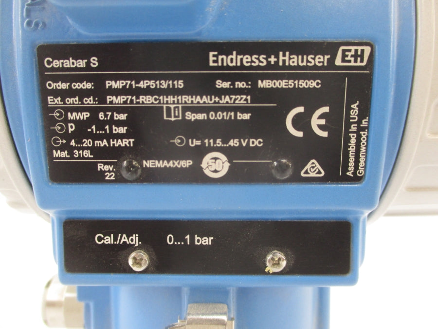 ENDRESS HAUSER PMP71-4P513/115 11.5-45VDC NSMP