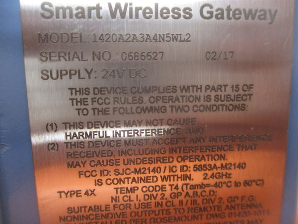 EMERSON 1420A2A3A4N5WL2 24VDC NSNP