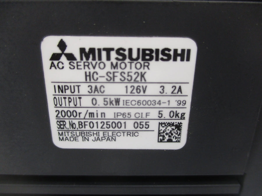 MITSUBISHI HC-SFS52K 126VAC 3.2A NSNP