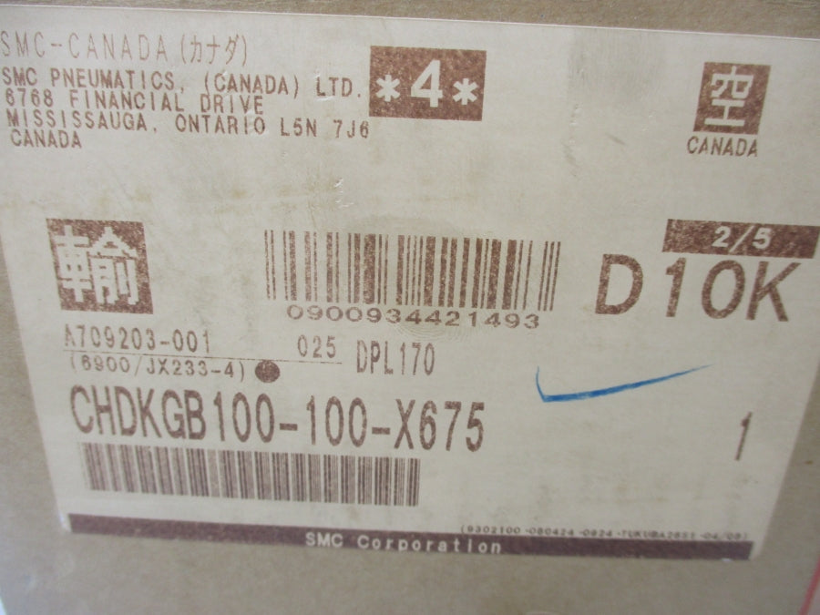 SMC CHDKGB100-100-X675 2400PSI NSMP