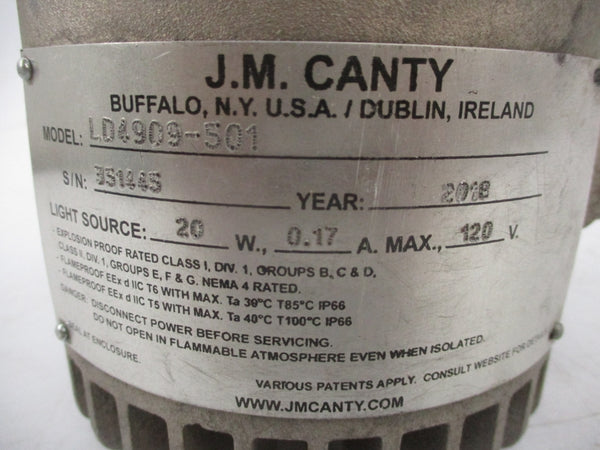 JM CANTY LD4909-501 120V .17A UNMP