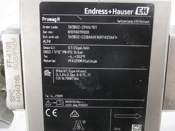 ENDRESS HAUSER 5H3B02-29V01/101 28.8V UNMP