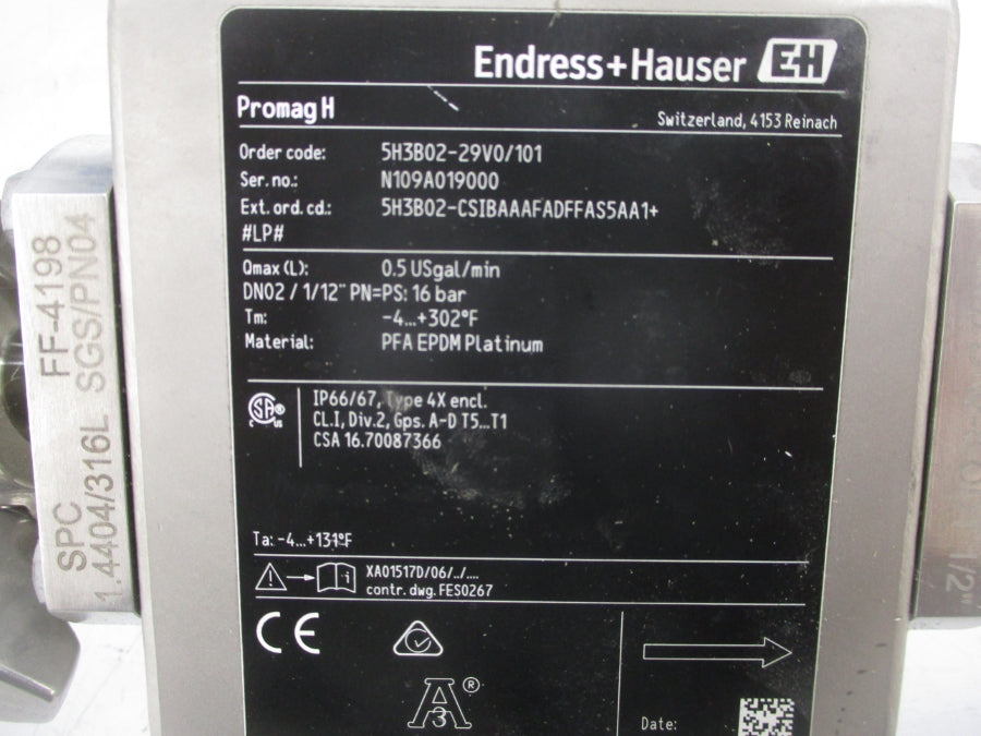 ENDRESS HAUSER 5H3B02-29V01/101 28.8V UNMP