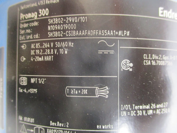 ENDRESS HAUSER 5H3B02-29V01/101 28.8V UNMP