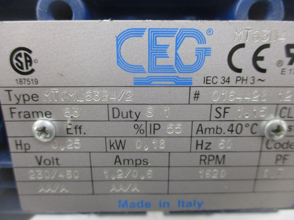 CEG MT0ML63B4/2 230/460V 1.2/0.6A UNMP