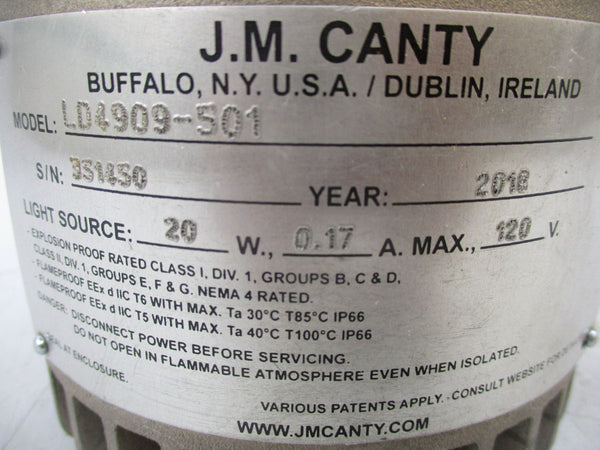 JM CANTY LD4909-501 120V 0.17A NSNP