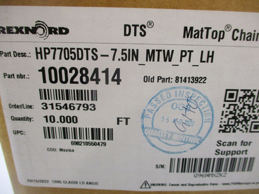REXNORD HP7705DTS-7.5IN_MTW_PT_LH 10028414 NSMP
