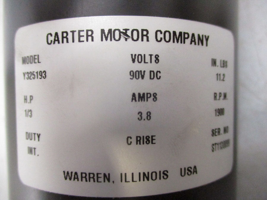 CARTER MOTOR Y325193 90VDC 3.8A UNMP