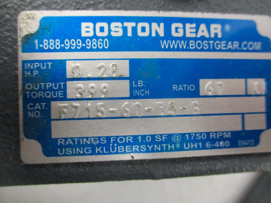 BOSTON GEAR F715-60-35-G UNMP