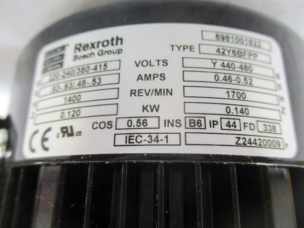 BODINE 8981001322 42Y8BFPP 440-480V .46-.52A NSMP