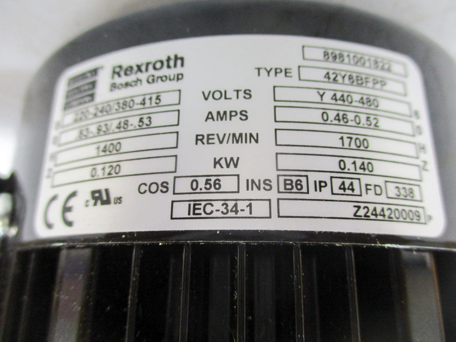 BODINE 8981001322 42Y8BFPP 440-480V .46-.52A NSMP