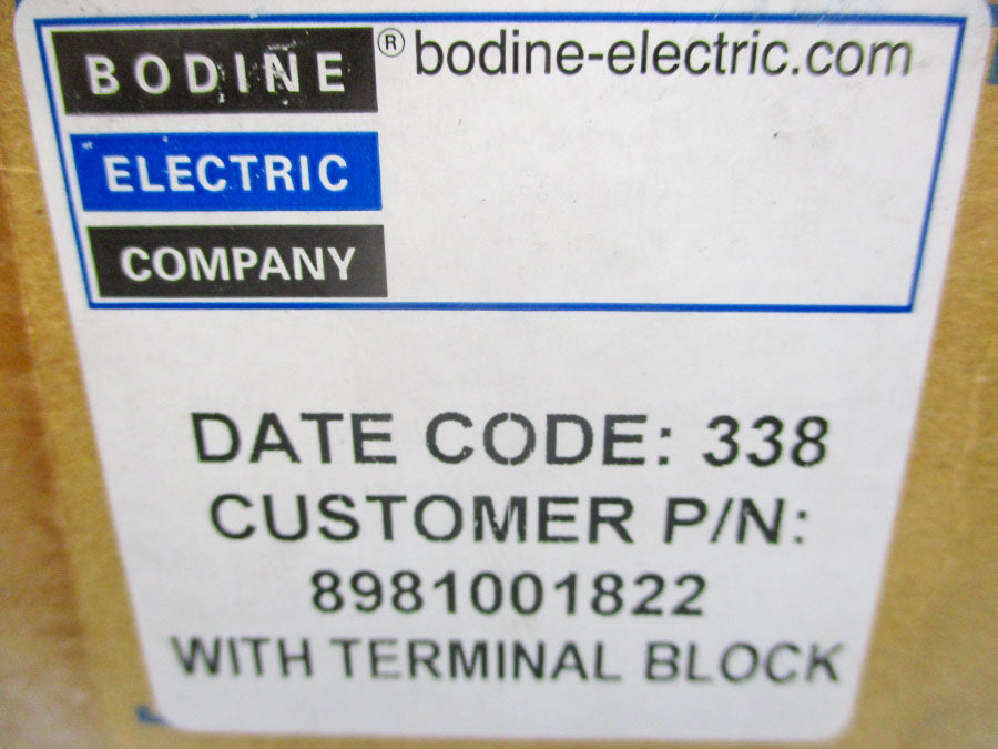 BODINE 8981001322 42Y8BFPP 440-480V .46-.52A NSMP