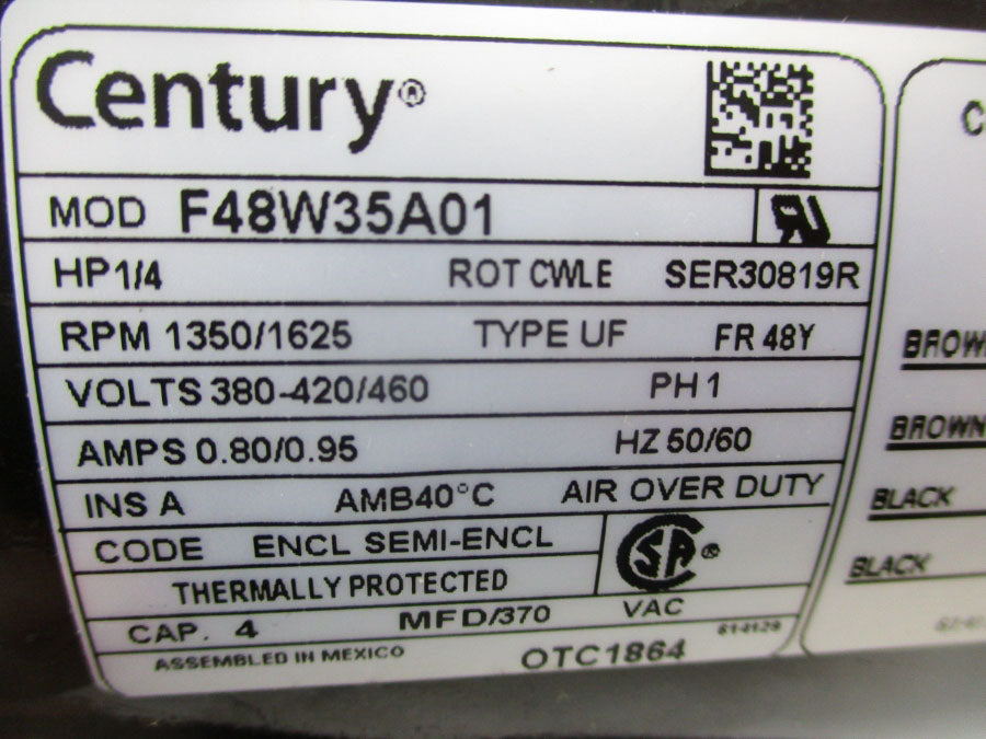 CENTURY F48W35A01 380-420/460V .80/.95A NSMP