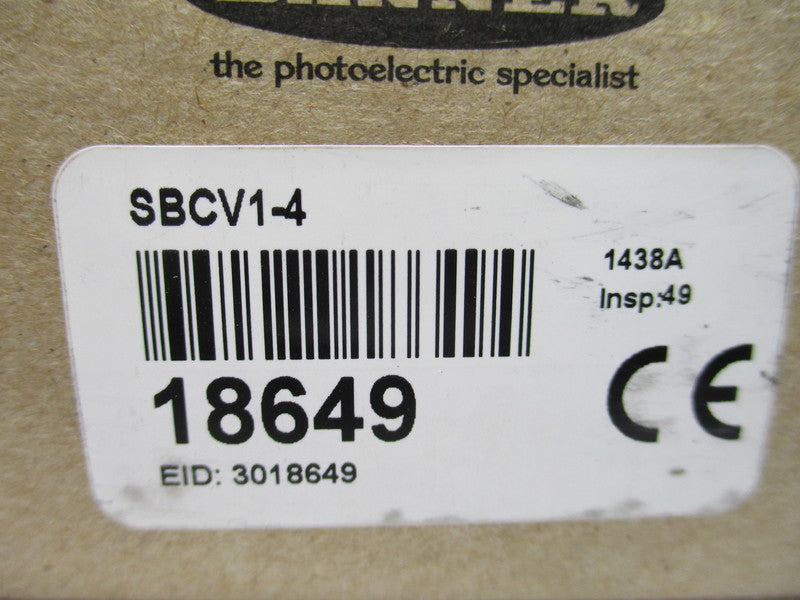 BANNER ENGINEERING SBCV1-4 18649 (AS PICTURED) NSMP
