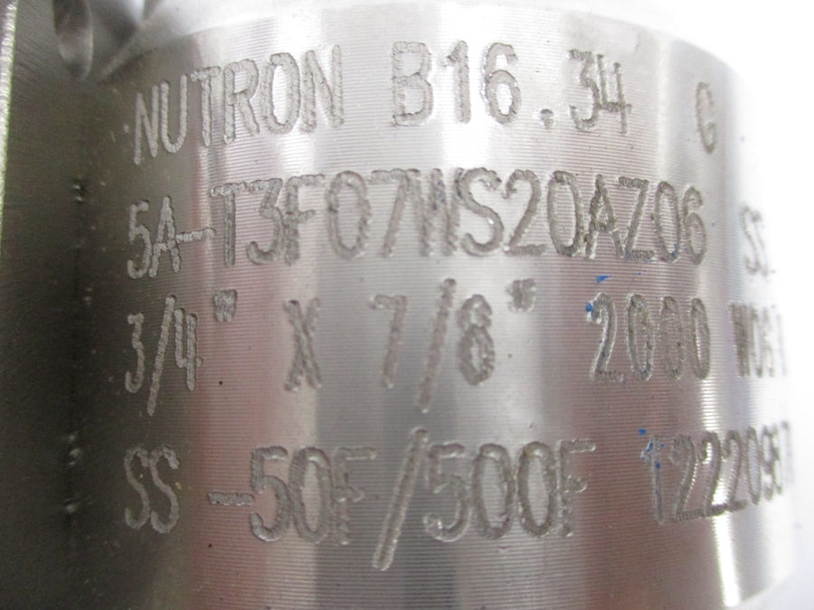 NUTRON B16.34 5A-T3F07WS20AZ06 NSNP