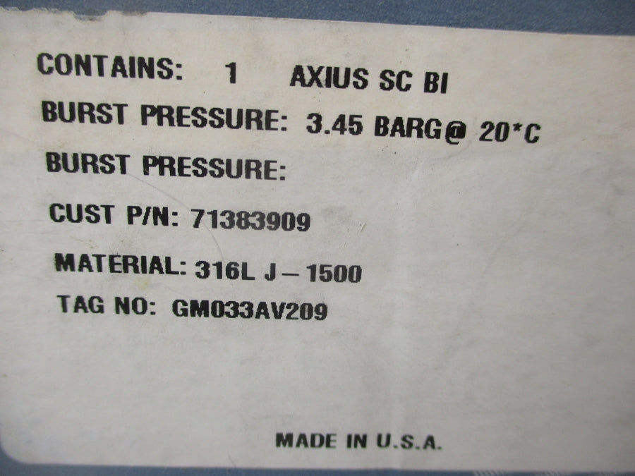 FIKE AXIUSSCBI BPE/1.5IN NSMP