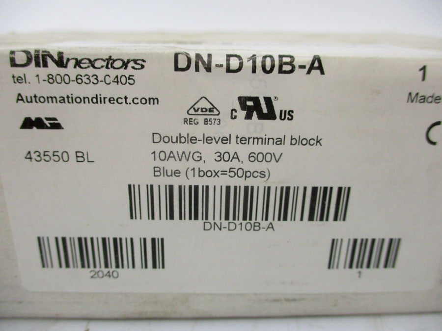 DINNECTORS DN-D10B-A 600V 30A (PKG OF 50) NSFS