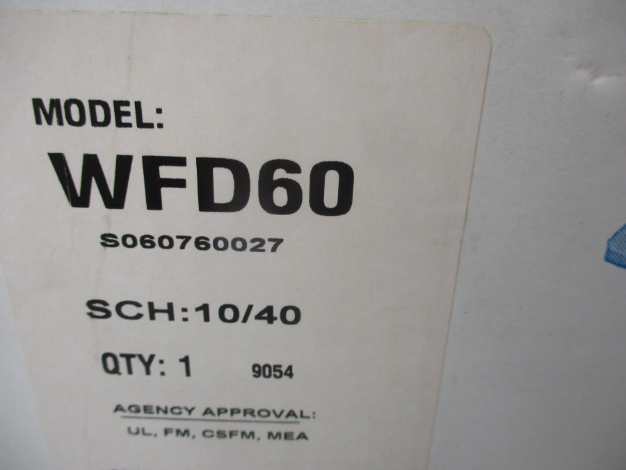 SYSTEM SENSOR WFD60 125/250VAC 10.0A 150PSI NSMP
