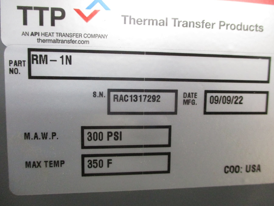 THERMAL TRANSFER PRODUCTS RM-1N 300PSI NSNP