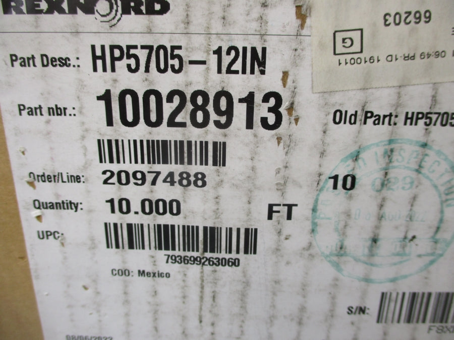 REXNORD HP5705-12IN 10028913 NSMP