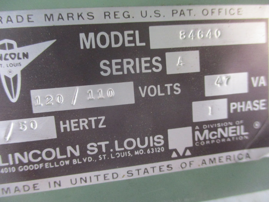 LINCOLN 84640 SER. A 110/120V NSNP