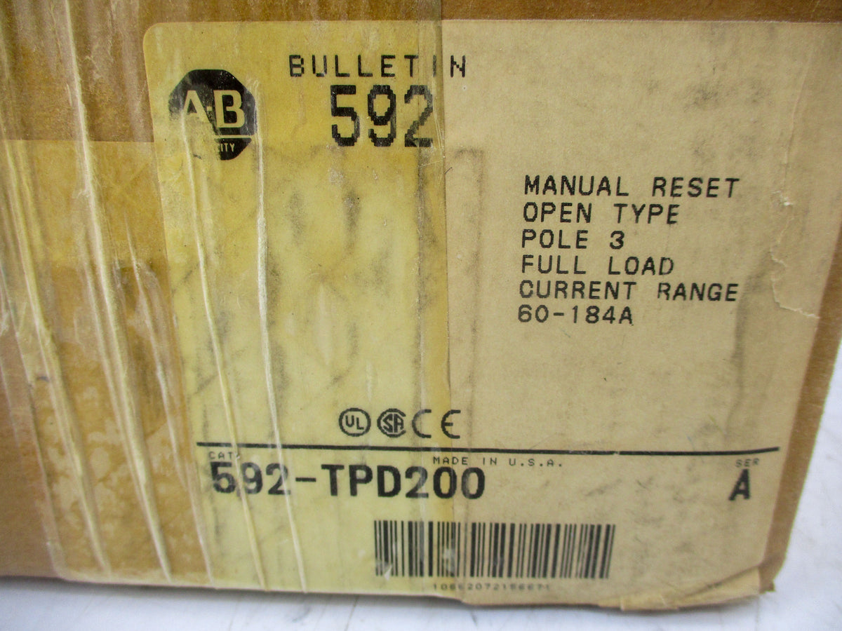 INDUSTRIAL SPARE PART 592-TPD200 SER. A 184A (AS PICTURED) NSMP