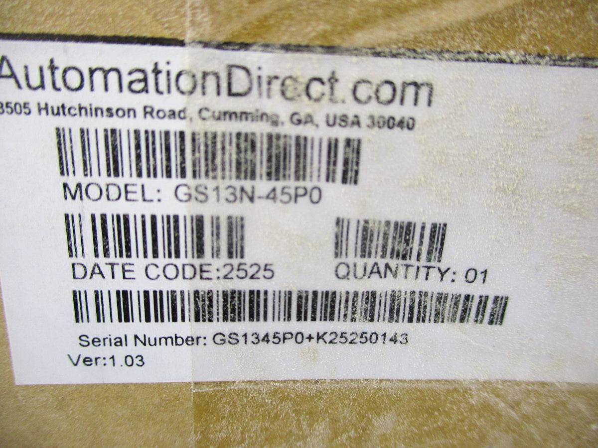 AUTOMATION DIRECT GS13N-45P0 380-480V 11.6A NSMP