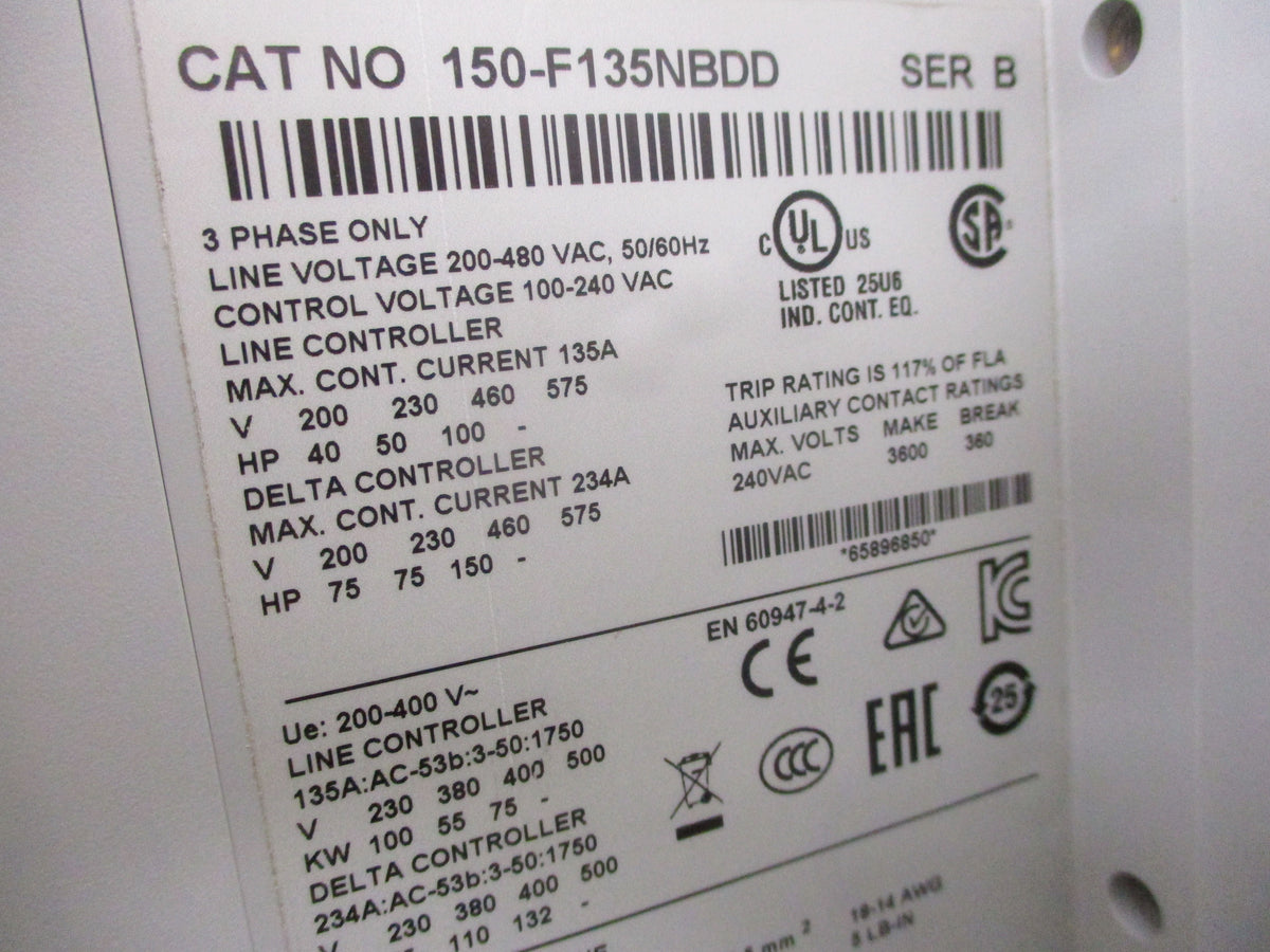INDUSTRIAL SPARE PART 150-F135NBDD SER. B 200-480VAC 135A NSNP