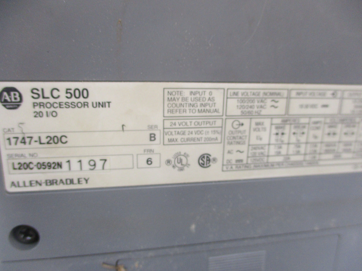 INDUSTRIAL SPARE PART 1747-L20C SER. B 10-30VDC .5A UNMP