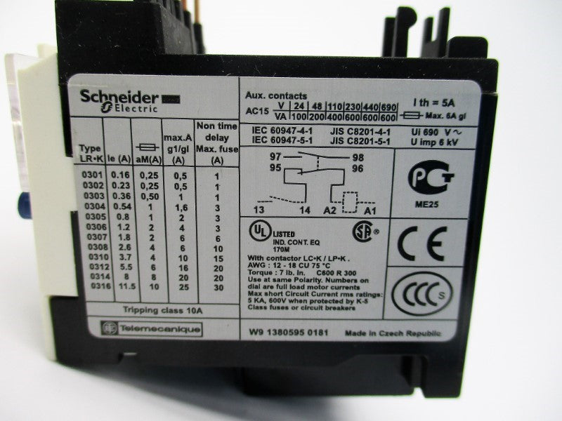 SCHNEIDER ELECTRIC LR2K0306 600V 0.8-1.2A NSNP