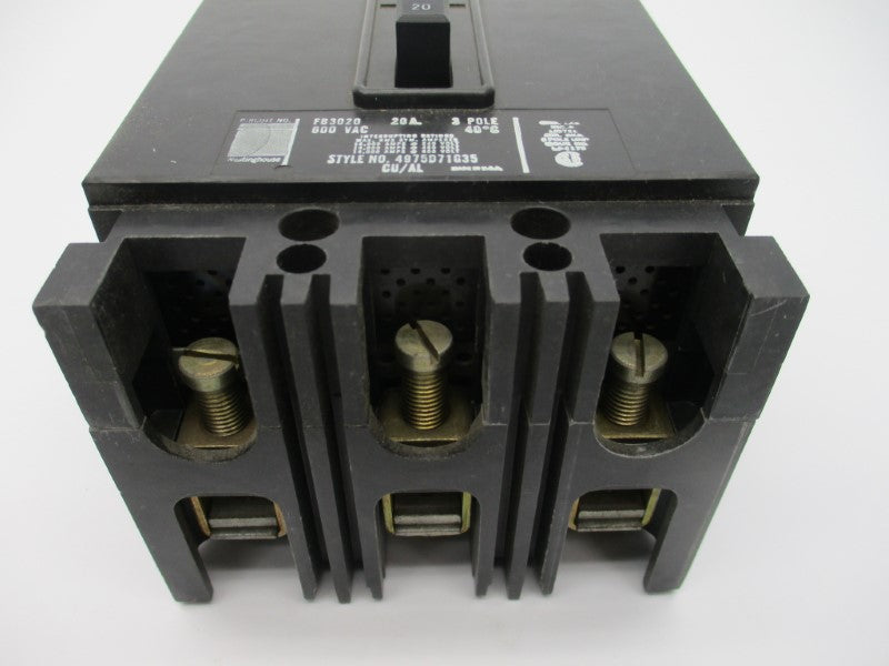 WESTINGHOUSE FB3020 600VAC 20A NSMP
