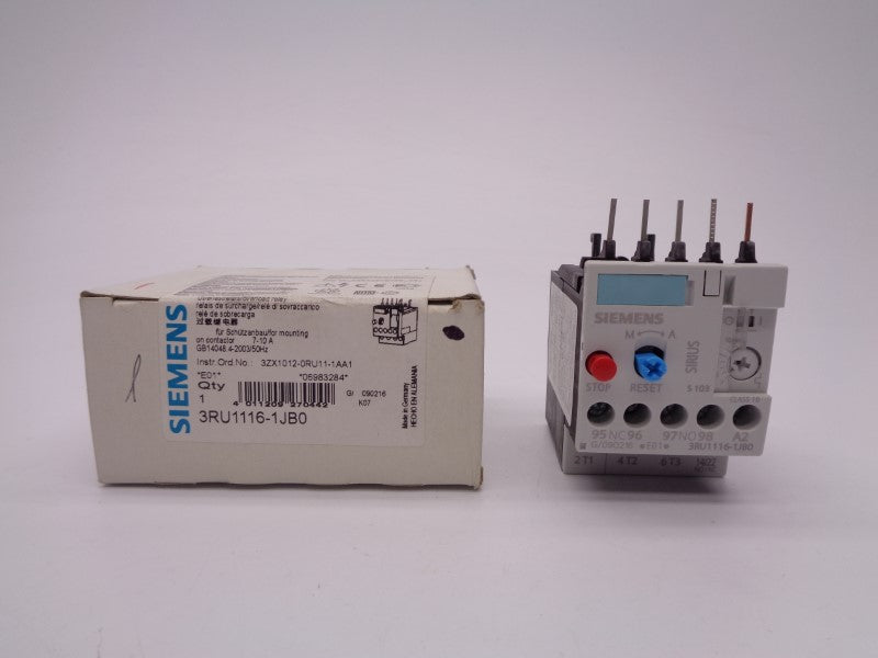 SIEMENS 3RU1116-1JB0 600VAC 7-10A NSMP