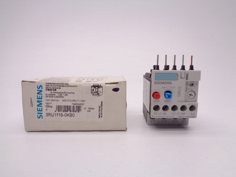 SIEMENS 3RU1116-0KB0 0.9-1.25A 690V NSMP