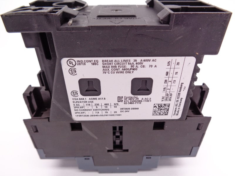 SIEMENS 3RT2026-2BB40 24V NSNP