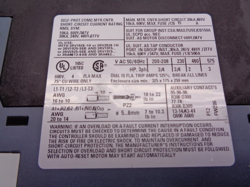 SIEMENS 3RA6250-1CP33 NSNP