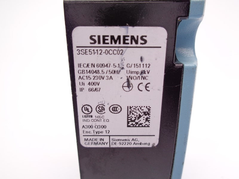 SIEMENS 3SE5112-0CC02 230VAC 3A NSNP