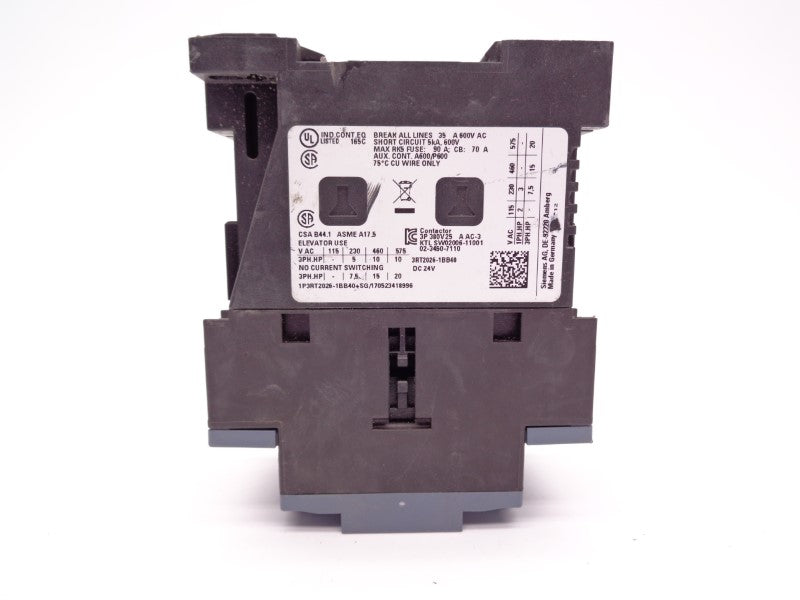 SIEMENS 3RT2026-1BB40 24VDC NSNP