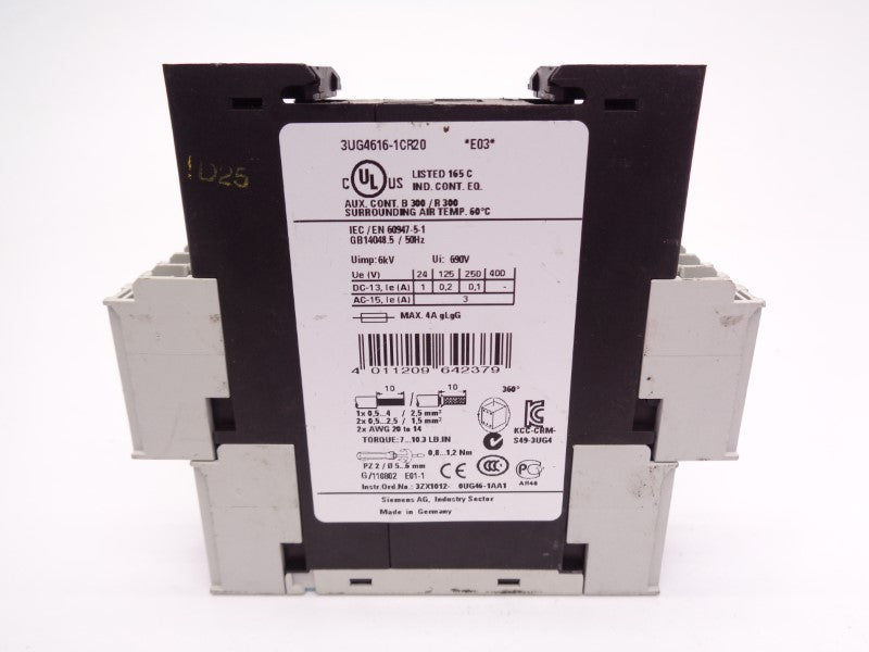 SIEMENS 3UG4616-1CR20 690V 3A UNMP