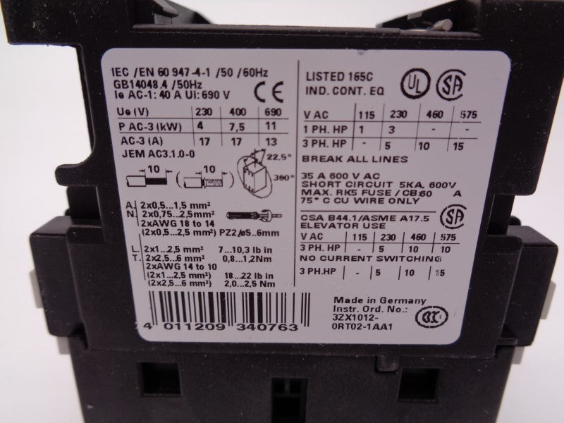 SIEMENS 3RT1025-1AK60 110/120V NSMP